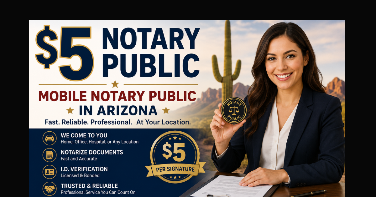 $5 Notary Near Me in Phoenix: The Real Truth About Cheap and Mobile Notary Pricing in Arizona