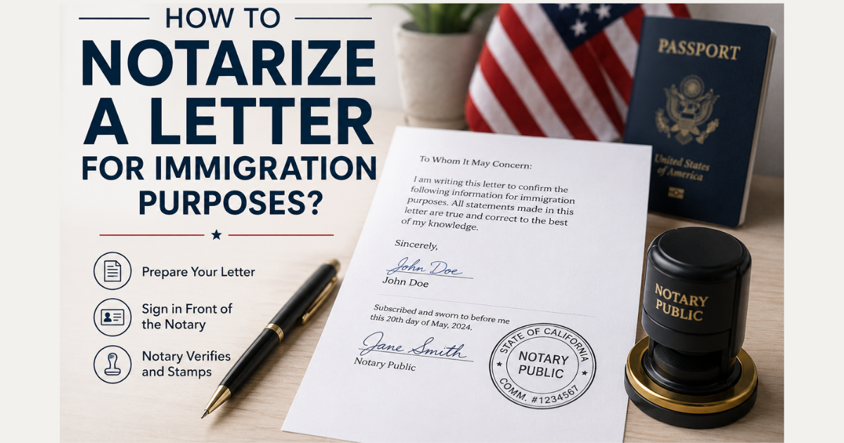 How to Notarize a Letter for Immigration Purposes in Phoenix
