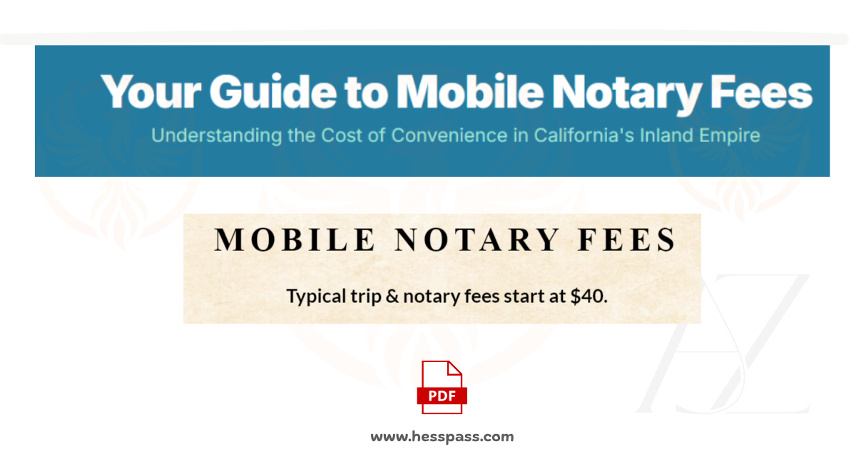 Mobile Notary Fees Phoenix AZ: 7 Pricing Secrets